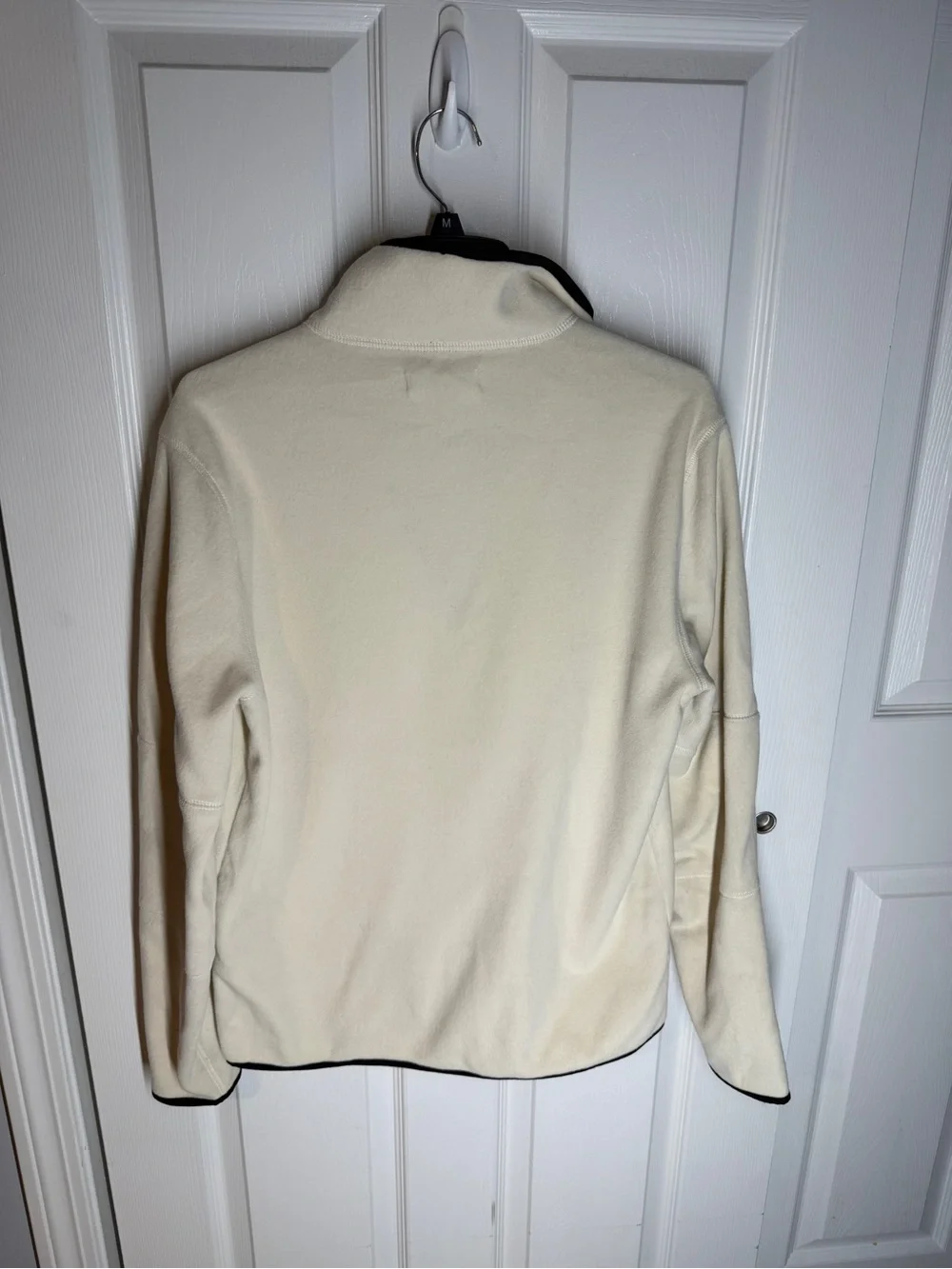 Banana Republic Cream Half-Zip Pullover Sweater with Black Trim